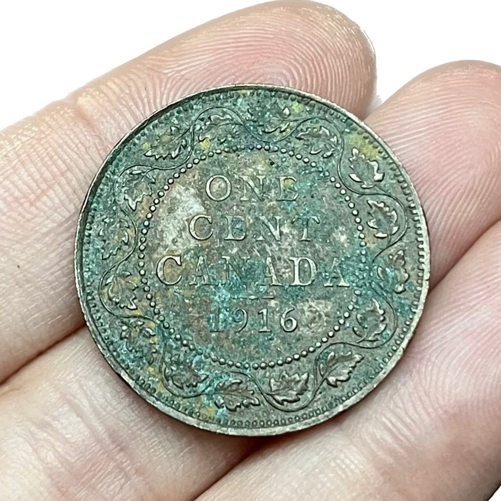 🎈$5 add on - 1916 ONE CENT CANADA - with “DEI GRA” - George V